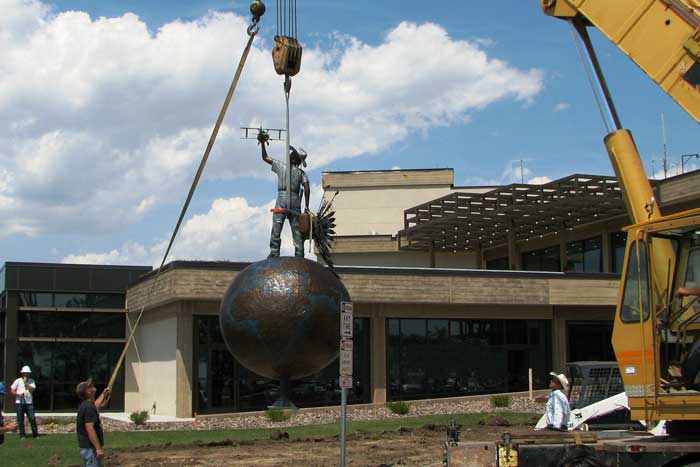 siouxper-boy-installation ✈️ Rapid City Regional Airport Siouxper Boy Art Installation