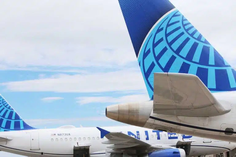 United Airlines jets in Rapid City South Dakota at Rapid City Regional Airport