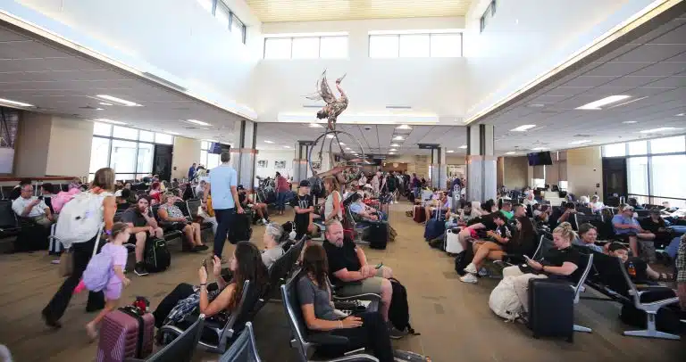 Rapid City Regional Airport busy terminal