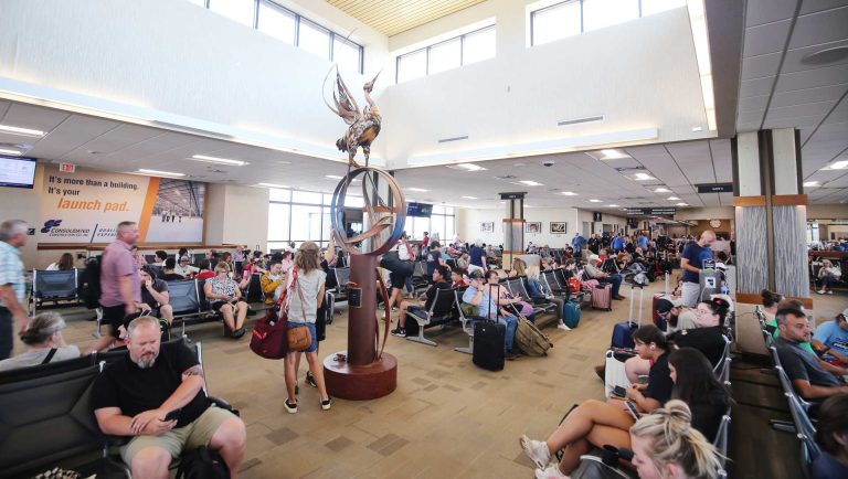 Rapid City Regional Airport busy gate area