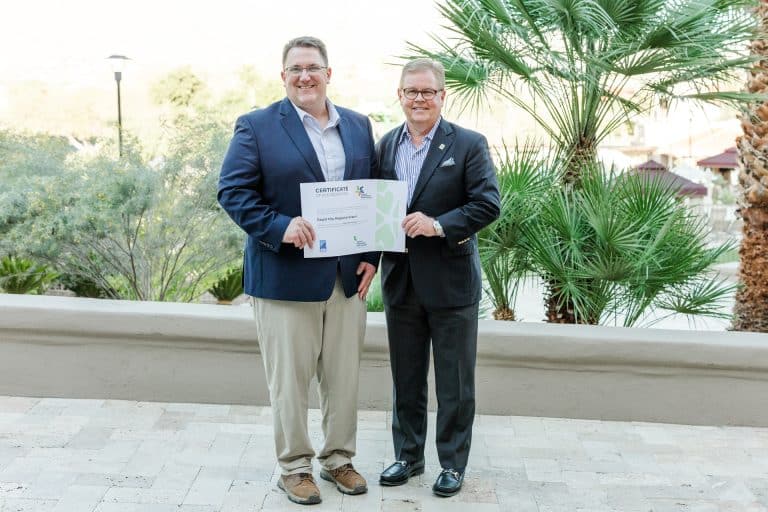 Rapid City Regional Airport Executive Director Patrick Dame and ACI-NA CEO Kevin M. Burke