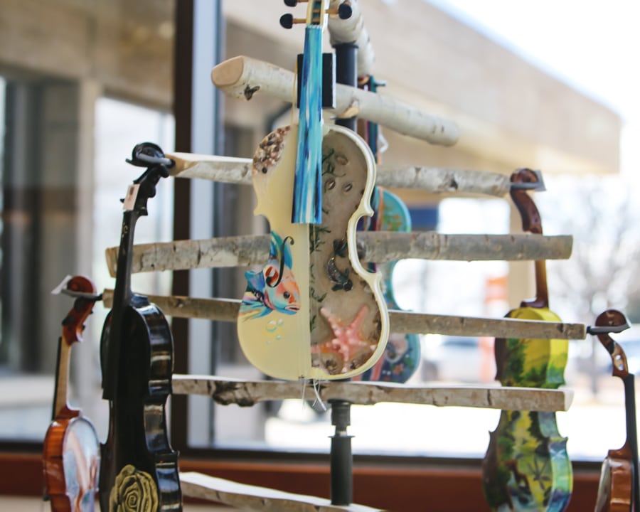 Airport Art: Painted Violin Project ✈️ Rapid City Regional Airport