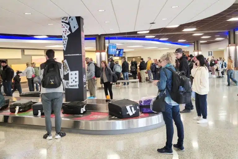 Busy baggage claim at Rapid City Regional Airport