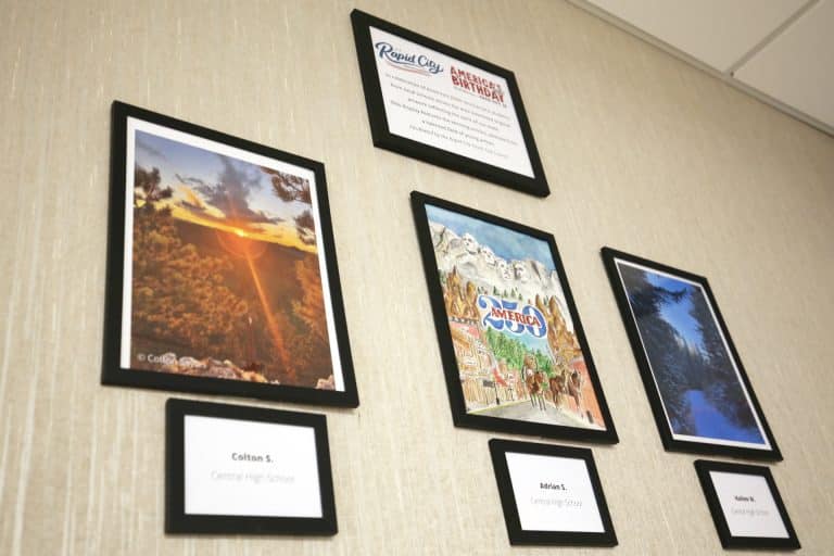 Art show at Rapid City Regional Airport features winning images from a student competition.
