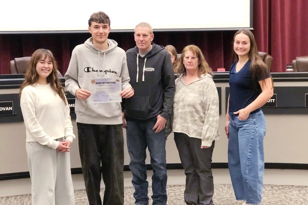 StudentCouncilArtShow ✈️ Rapid City Regional Airport Winners of art show honored at Youth City Council Meeting