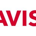 Avis Rental Car Avis logo: bold red wordmark on white background with registered trademark symbol