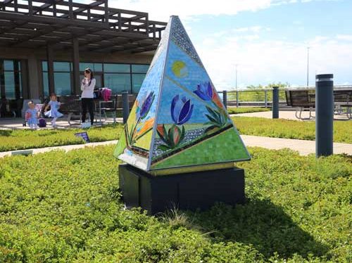 Airport Green Roof - Black Hills Pasque Sculpture